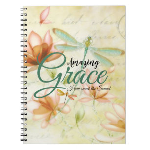 Amazing Grace Bloemen en libel Notitieboek