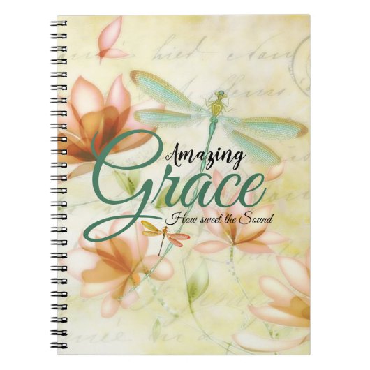 Amazing Grace Bloemen en libel Notitieboek (Voorkant)