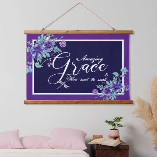 Amazing Grace bloemig  Hangend Wandkleed (Slaapkamer)