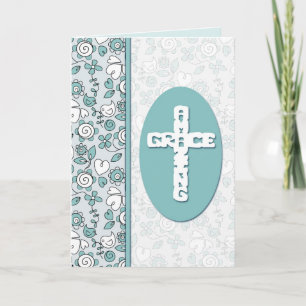 Amazing Grace Bluebird Doodles Personalized Feestdagen Kaart