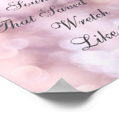 Amazing Grace Bokeh Roze Verlicht  Poster (Hoek)