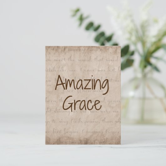 Amazing Grace Briefkaart (Staand voorkant)