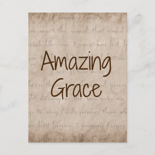 Amazing Grace Briefkaart (Voorkant)