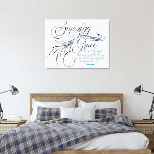 Amazing Grace Canvas Afdruk (Insitu (Slaapkamer))