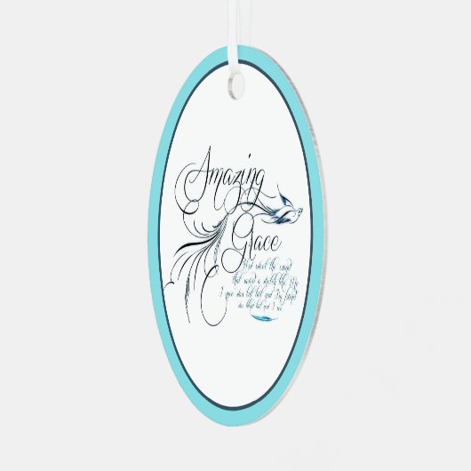 Amazing Grace Ceramic Ornament (Voorkant links)