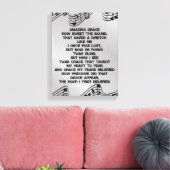 Amazing Grace Christelijk Hymn Lyrics Canvas Afdruk (Insitu (Woonkamer))