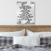 Amazing Grace Christelijk Hymn Lyrics Canvas Afdruk (Insitu (Slaapkamer))
