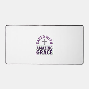 Amazing Grace Christelijk Kruis Vintage Bureaumat