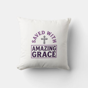 Amazing Grace Christelijk Kruis Vintage Kussen