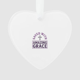 Amazing Grace Christelijk Kruis Vintage Ornament