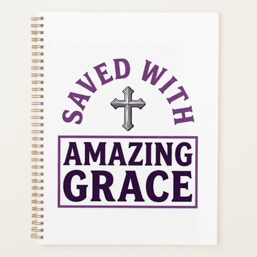 Amazing Grace Christelijk Kruis Vintage Planner (Voorkant)