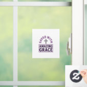 Amazing Grace Christelijk Kruis Vintage Raamsticker (Huis)