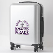 Amazing Grace Christelijk Kruis Vintage Sticker (Koffer)