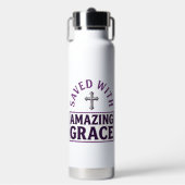 Amazing Grace Christelijk Kruis Vintage Waterfles (Voorkant)