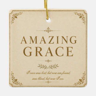 Amazing Grace Christelijke Kerstornament Keramisch Ornament