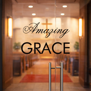 Amazing Grace Church kan tekstgeling veranderen Raamsticker