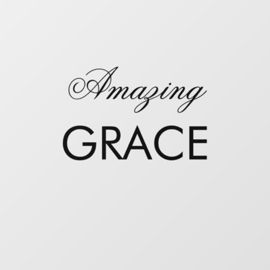 Amazing Grace Church kan tekstgeling veranderen Raamsticker (Vel)