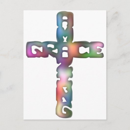 Amazing Grace Cross Briefkaart (Voorkant)