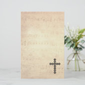 Amazing Grace Cross op  muziekblad Briefpapier (Staand voorkant)