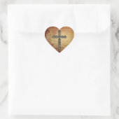 Amazing Grace Cross op muziekblad Hart Sticker (Tas)