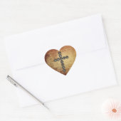 Amazing Grace Cross op muziekblad Hart Sticker (Envelop)