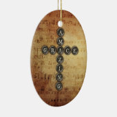 Amazing Grace Cross op  muziekblad Keramisch Ornament (Rechts)