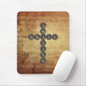 Amazing Grace Cross op  muziekblad Muismat (Met muis)