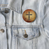 Amazing Grace Cross op muziekblad Ronde Button 5,7 Cm (In situ)