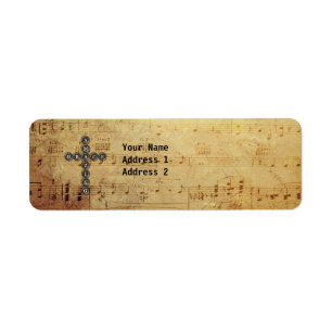 Amazing Grace Cross op  muziekbladen Aangepast Etiket