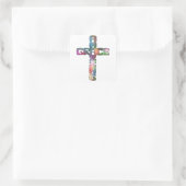 Amazing Grace Cross Vierkante Sticker (Tas)