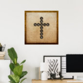 Amazing Grace Cross Wordart Poster (Thuiskantoor)