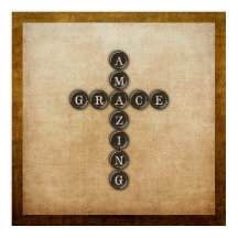 Amazing Grace Cross Wordart