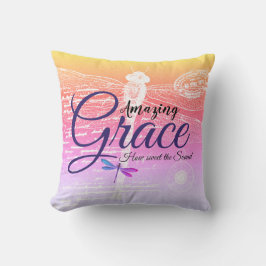 Amazing Grace Dragonfly pastelgradiënt Kussen