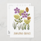 Amazing Grace Floral Briefkaart (Voorkant / Achterkant)