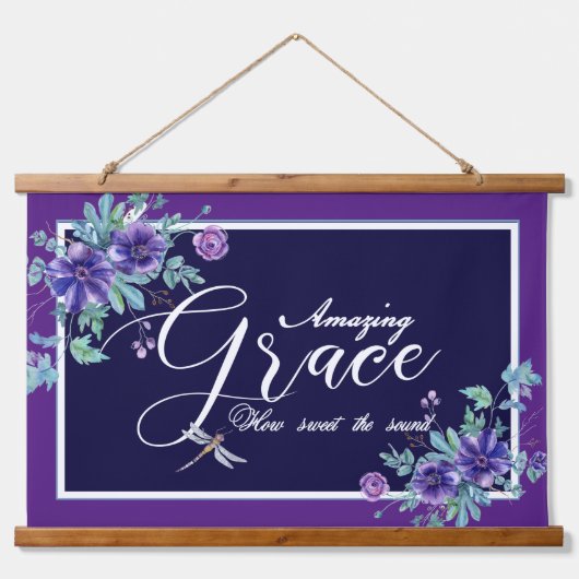 Amazing Grace floral Hangend Wandkleed (Voorkant)