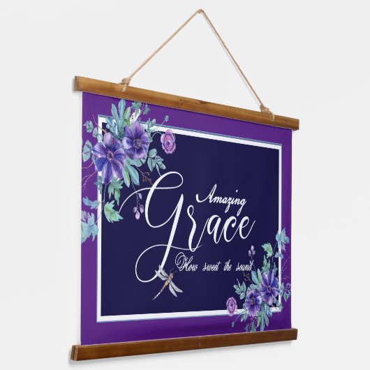 Amazing Grace floral Hangend Wandkleed (Gebogen)