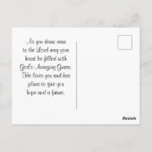 Amazing Grace Flowers and Butterflies Christelijk Briefkaart (Achterkant)