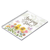 Amazing Grace Flowers and Butterflies Christelijk Notitieboek (Linkerzijde)