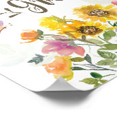 Amazing Grace Flowers and Butterflies Christelijk Poster (Hoek)