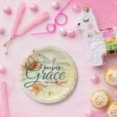 Amazing Grace Flowers and dragonfly Papieren Bordje (Feest)