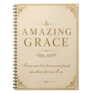 Amazing Grace Gebedsdagboek Vintage Christelijk Notitieboek
