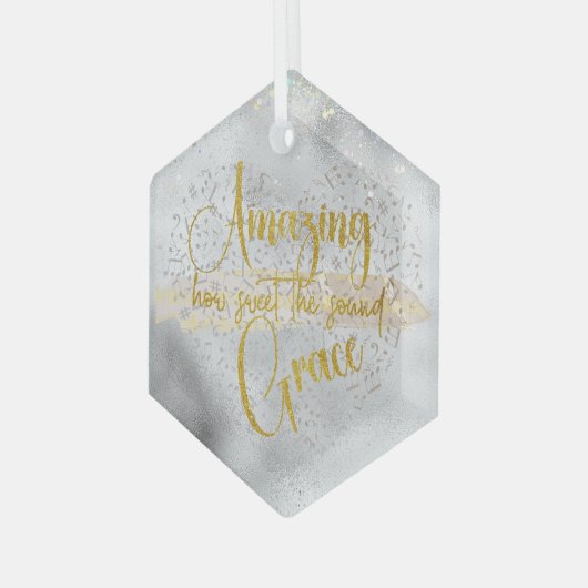 Amazing Grace Glas Ornament (Voorkant links)