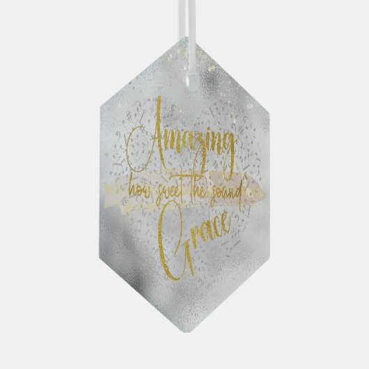 Amazing Grace Glas Ornament (Voorkant Rechts)
