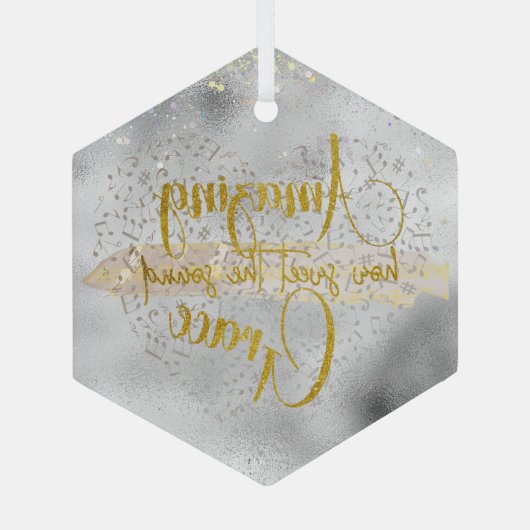 Amazing Grace Glas Ornament (Achterkant)