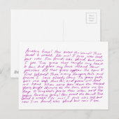 Amazing Grace handgeschreven teksten Briefkaart (Voorkant / Achterkant)