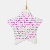 Amazing Grace handgeschreven teksten Keramisch Ornament (Rechts)