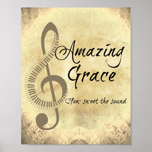  Amazing Grace Hoe fijn het geluid is Poster (Voorkant)