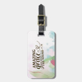 Amazing Grace How Sweet the Sound Christian Hymn Bagagelabel (Voorkant verticaal)