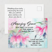 Amazing Grace How Sweet the Sound Christian Hymn Briefkaart (Voorkant / Achterkant)
