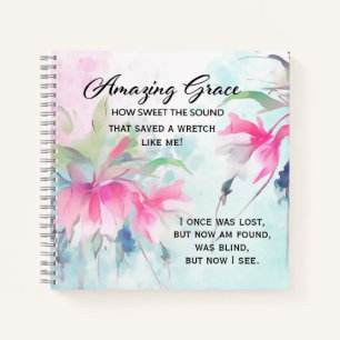 Amazing Grace How Sweet the Sound Christian Hymn Notitieboek